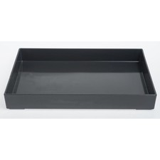 Hubert  Grey Melamine Tray - 13 3/4"L x 9 3/4"W x 1 3/4"H
