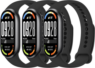 3 Pack Replacement Bands Compatible for Xiaomi Smart Band 10/9/8, Soft Silicone