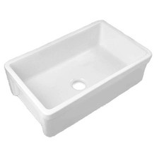 Luxury Fireclay Ceramic Apron Front Kitchen Sink Reversible Single Bowl 30 Inch