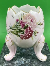 Vintage 1960s PARMA by AAI A-183 Pink Carnation Rose Porcelain 3 Footed Japan