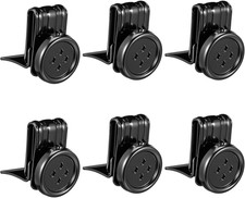 Black Metal Suspender Buttons for Men - No Sew Suspender Clips for Men's Jean Re