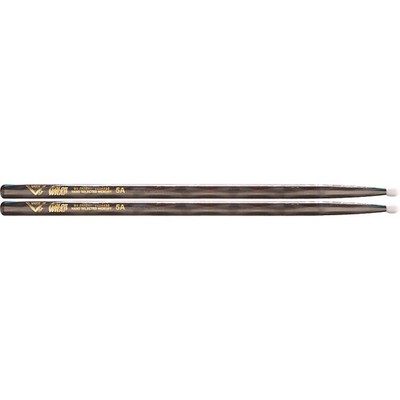 Vater Colorwrap Nylon Tip Sticks - Pair Black Optic 5A