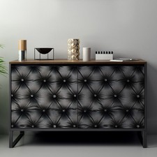 Pellicola adesiva Trapunta nera per mobili e pareti stile Mobili, Moderno, Pelli