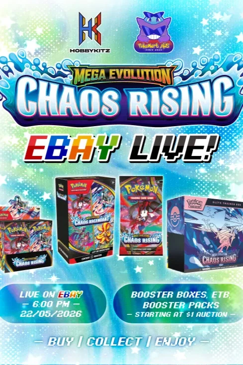 HobbyKitz & PokeMartAUS - Chaos Rising Release Opening