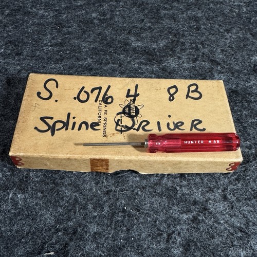 1x NOS Hunter Tools Bristol Spline Driver S .076 #8b 4 cacciavite flauto senza scatola - Foto 1 di 5