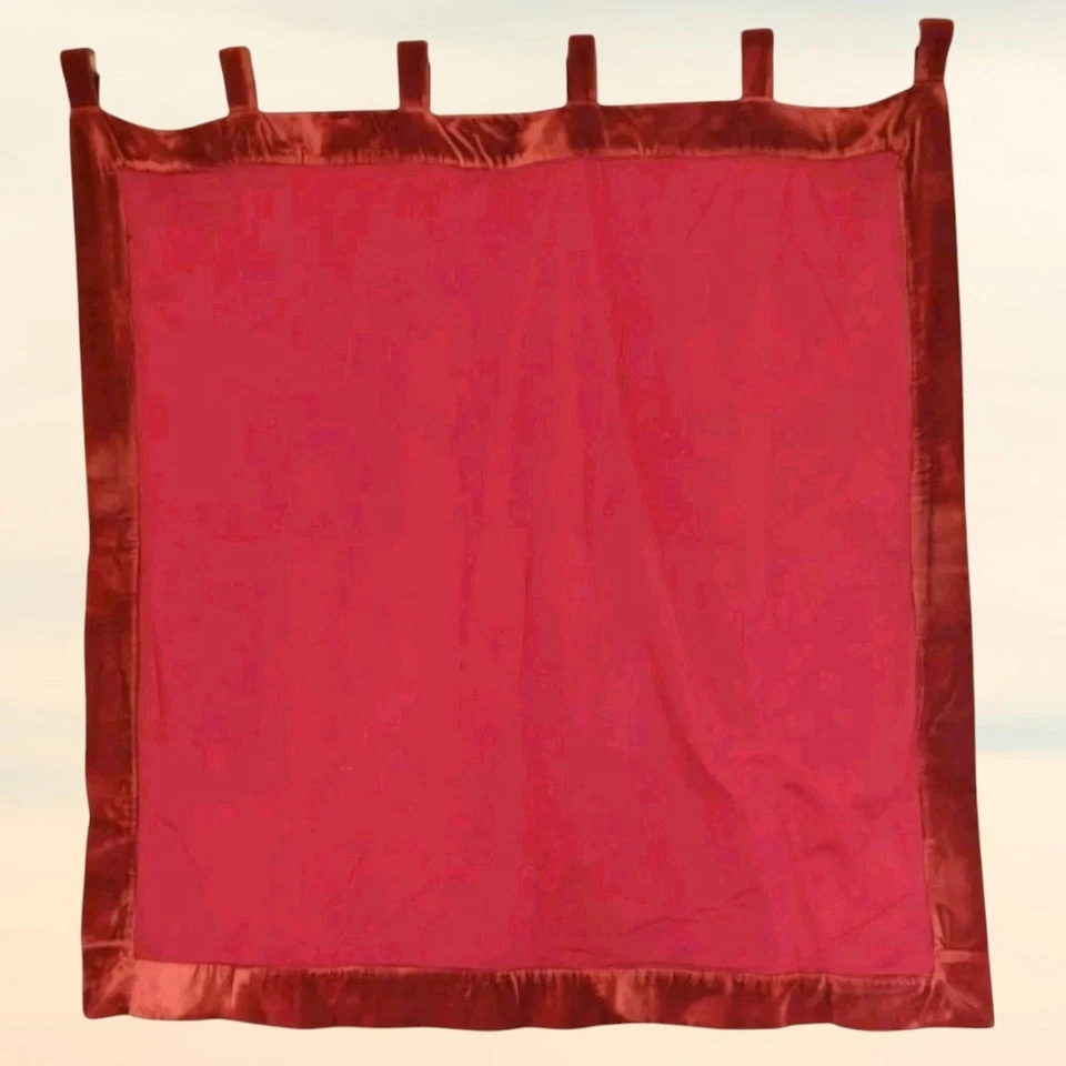 Vintage Floral Chenille Jacquard Beige & Red Tapestry Wall Hanging LARGE   - Image 2 of 4