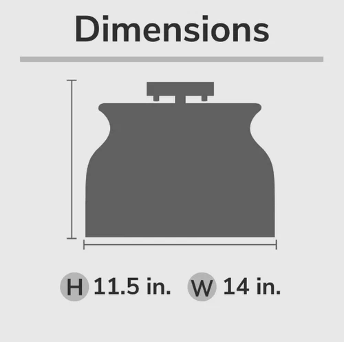 Hunter Fans - Harlowe - 1 Light Lagrge Flush Mount-9.8 Inches Tall and 14 Inches - Picture 9 of 11