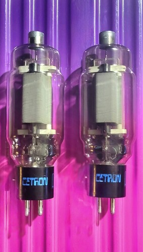 Cetron 572B/T160L•1976 Factory Matched Pair of HP RF Transmitting Triode Tubes