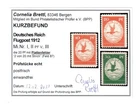 German Reich Airmail 1912: No. I, II PLF V and III mint condition, findings, €400