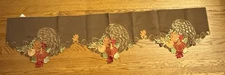 Thanksgiving Fall Harvest Cornucopia Mantle Scarf Pumpkins & Leaves 68 x 16”