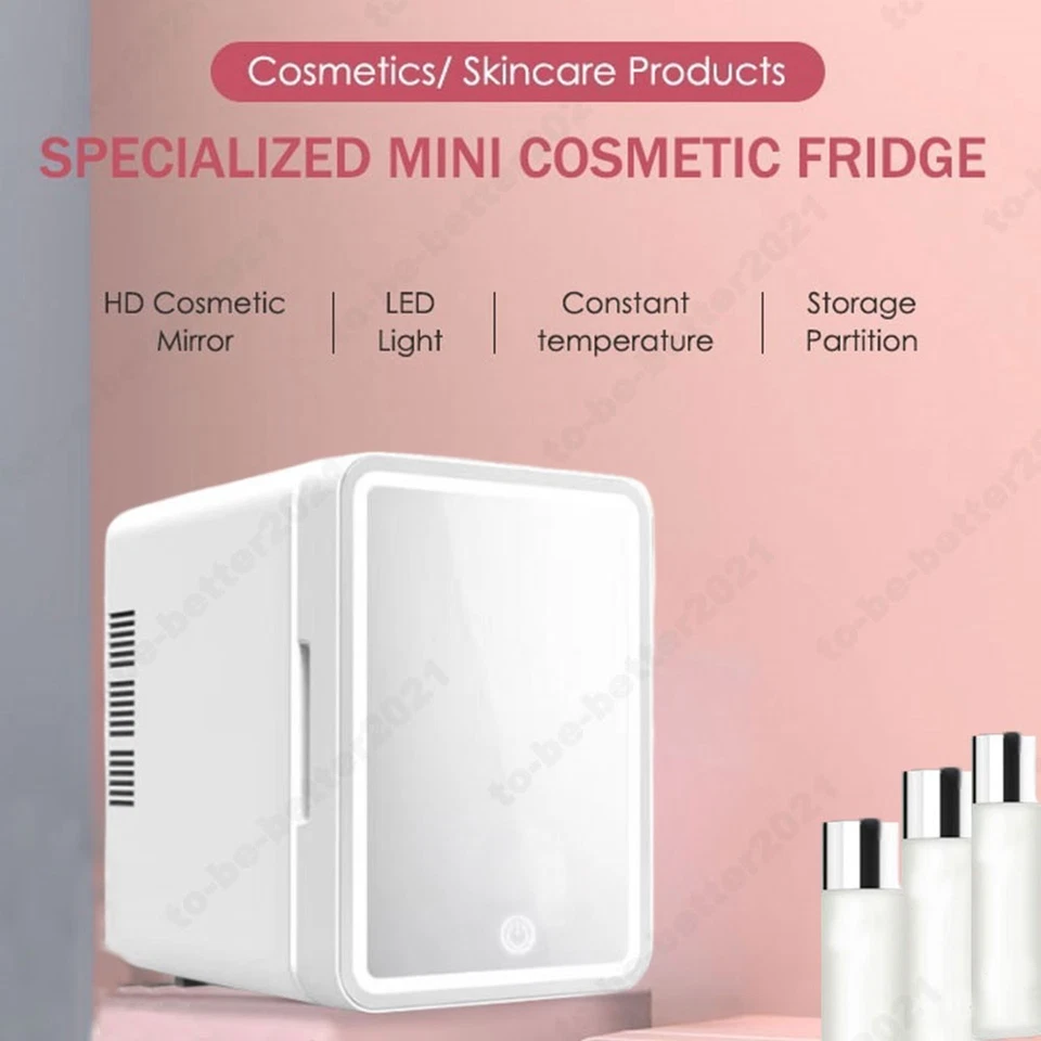 4L Fridge Refrigerator Mirror Fridge Beauty Mini Home Office Car Refrigerator - Image 2 of 4