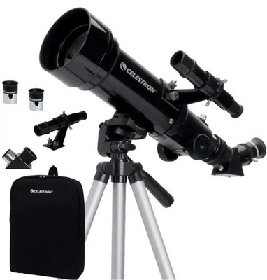 Celestron Telescope 70mm Travel Scope Portable Refractor Coated Compact 40x NEW