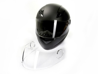 Full Face Motorcycle Helmet CMX Blacky L Matt Black incl. Spare Visor Clear