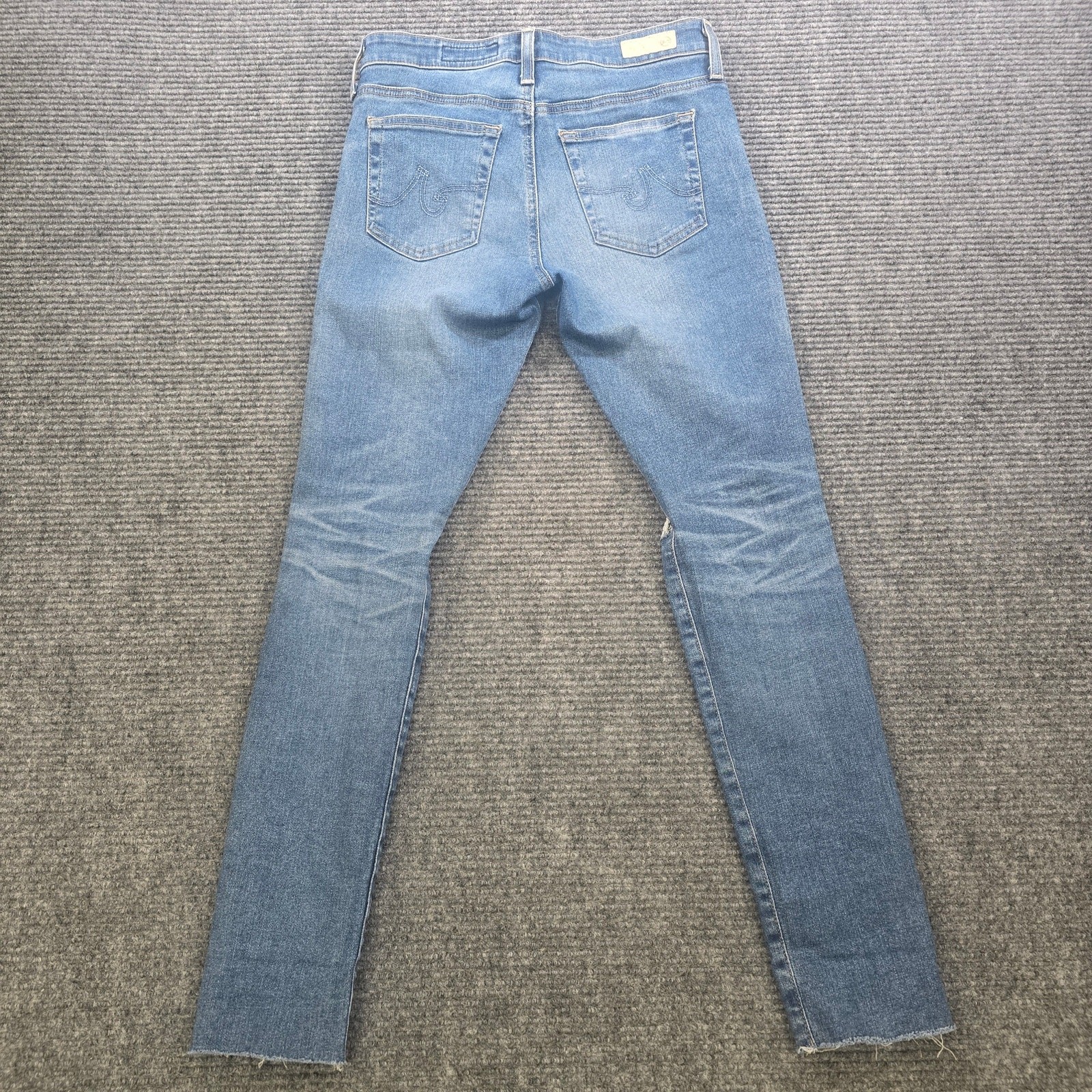 AG Adriano Goldschmied Jeans Womens 28R Blue Farrah Skinny Ankle Distressed thumbnail 2