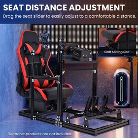 Minneer 3060Aluminum Profile Racing Simulator Cockpit with Seat Fit Logitech G29
