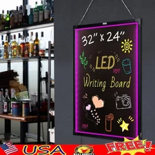 LED Message Board Remote Control 16 Colors Rechargeable Writing Board Events New