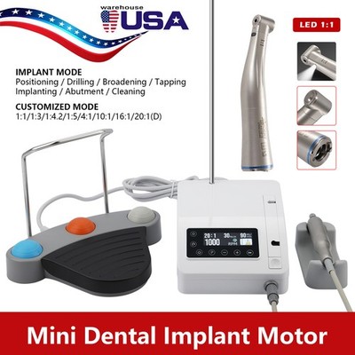 Dental Brushless Implant Motor System Surgical 1:1 LED Contra Angle Handpiece DT