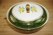 Homer Laughlin Lady Greenbriar Round Covered Vegetable Serving Bowl, 8½"  (B71)