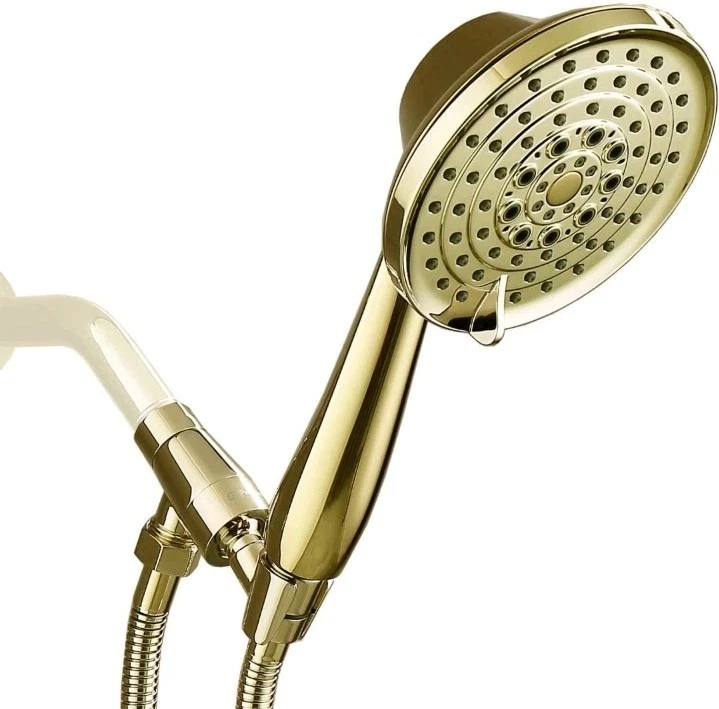 G Promise Luxury High Pressure 5" Face 6 Setting Detachable Handheld Shower Head