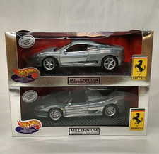 2 Hot Wheels MILLENNIUM Ltd Ed 1999 SILVER FERRARI F50 350 Modena 1:18 Scale NIB