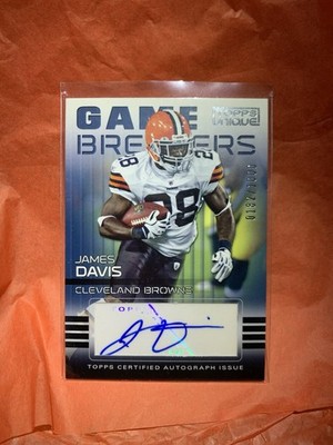 Tops Unique James Davis Autograph 0182/1000
