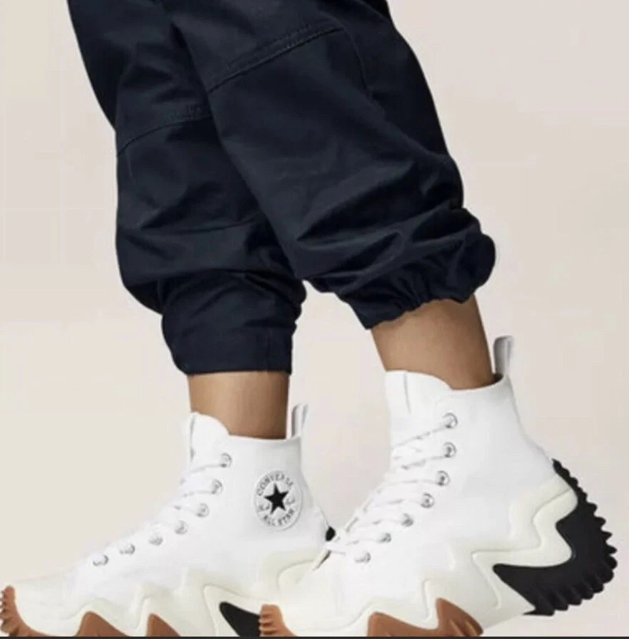 Free People Converse Run Star Motion Platform Sneaker Hi Top White