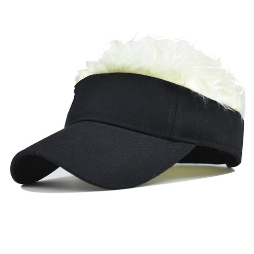 Golf Baseballmütze mit gefälschter Haarkappe Herren Sonnenblende Toupee Hüte stachelige Perücke Mütze - Bild 3 von 36