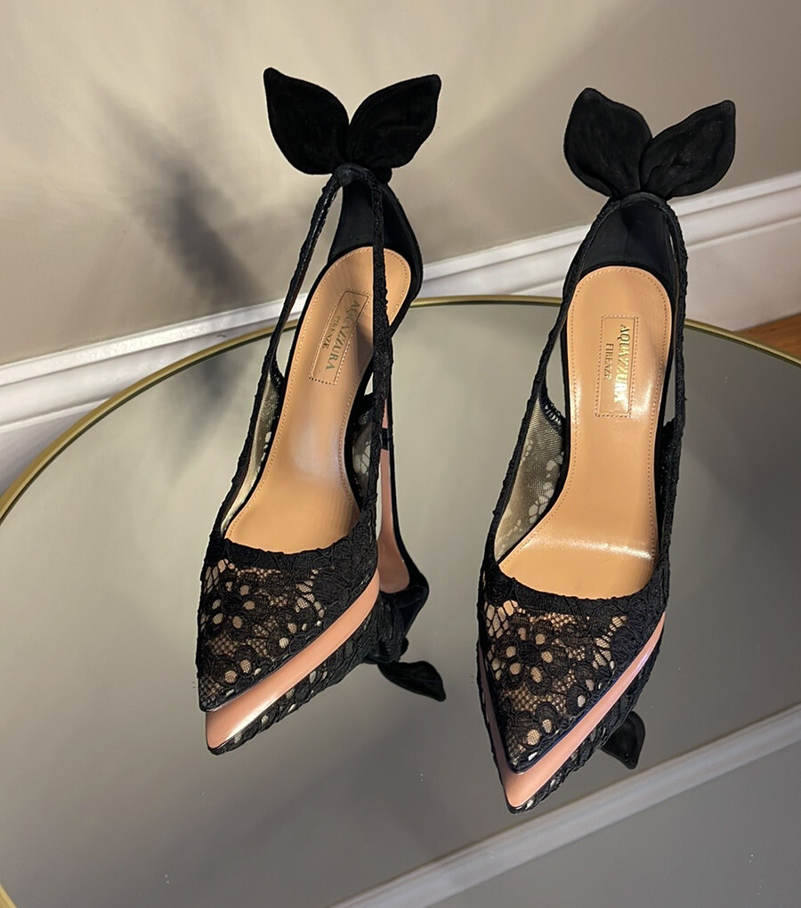 パンプス Aquazzura Deneuve Pump Aquazzura Deneuve Bow Pumps - Meghan Maven