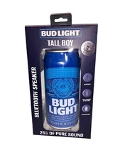 BUD LIGHT Tall Boy Bluetooth SPEAKER Man Caves Beach Pool Tailgates Parties Blue