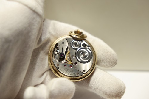 1947 10k GF Elgin Pocket Watch 16s 15j Gr 575 (Runs) - Picture 7 of 8