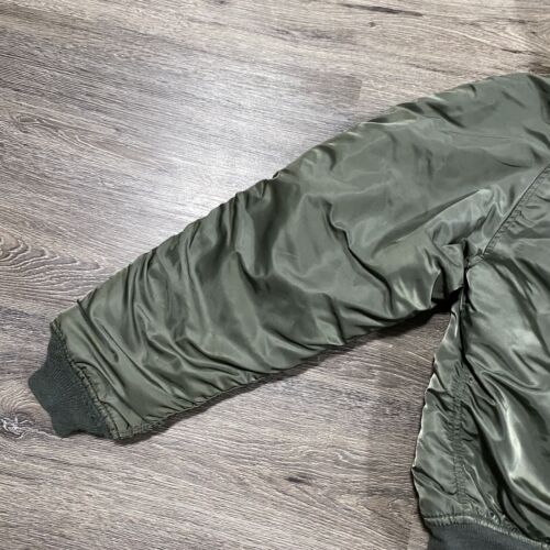 VINTAGE 70s Military Flying Jacket N-2B Mens Small Heavy Attached Hood USA Vintage - Bild 20 von 24