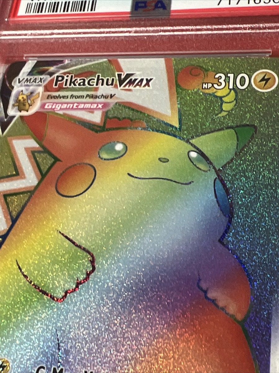 PSA 8 Pikachu VMAX Rainbow Rare #188 2020 Pokemon Sword