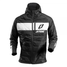 JITSIE PUFFER PUFFA TRIALS BIKE CASUAL / RIDING JACKET / COAT. BLACK/WHITE.