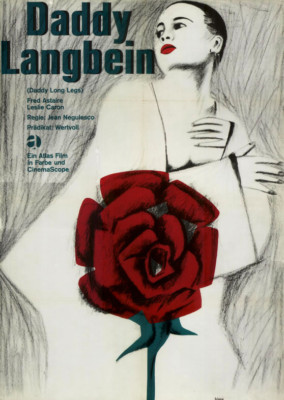 Daddy Langbein ORIGINAL A1 Kinoplakat Fred Astaire / Leslie Caron MUSICAL