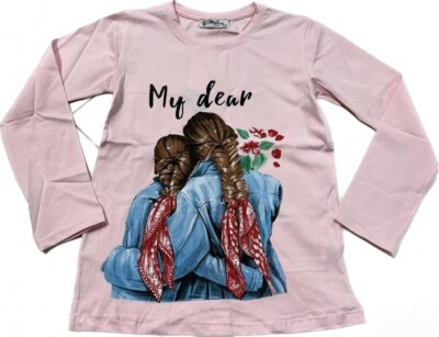 SALE -40% Mädchen Langarm Shirt Longsleeve Gr.140 My dear Liebling Mama Tochter