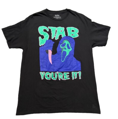 Scream Ghost Face Stab You're It T-Shirt Black Large Size
