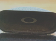 Oakley Sunglass Case Black Leather Hard Side Clam Shell Hinged Glasses Logo