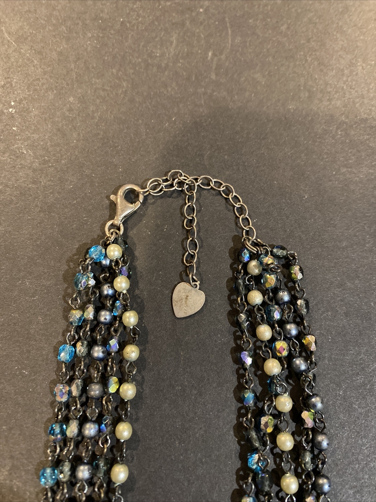 Vintage Brenda Perruzza Sterling Silver 5 Strands Beaded Necklace eBay