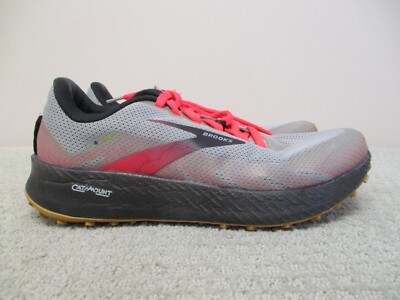 Brooks Catamount Womens 8 Trail Road Running Walking Stability Gray Black Shoes