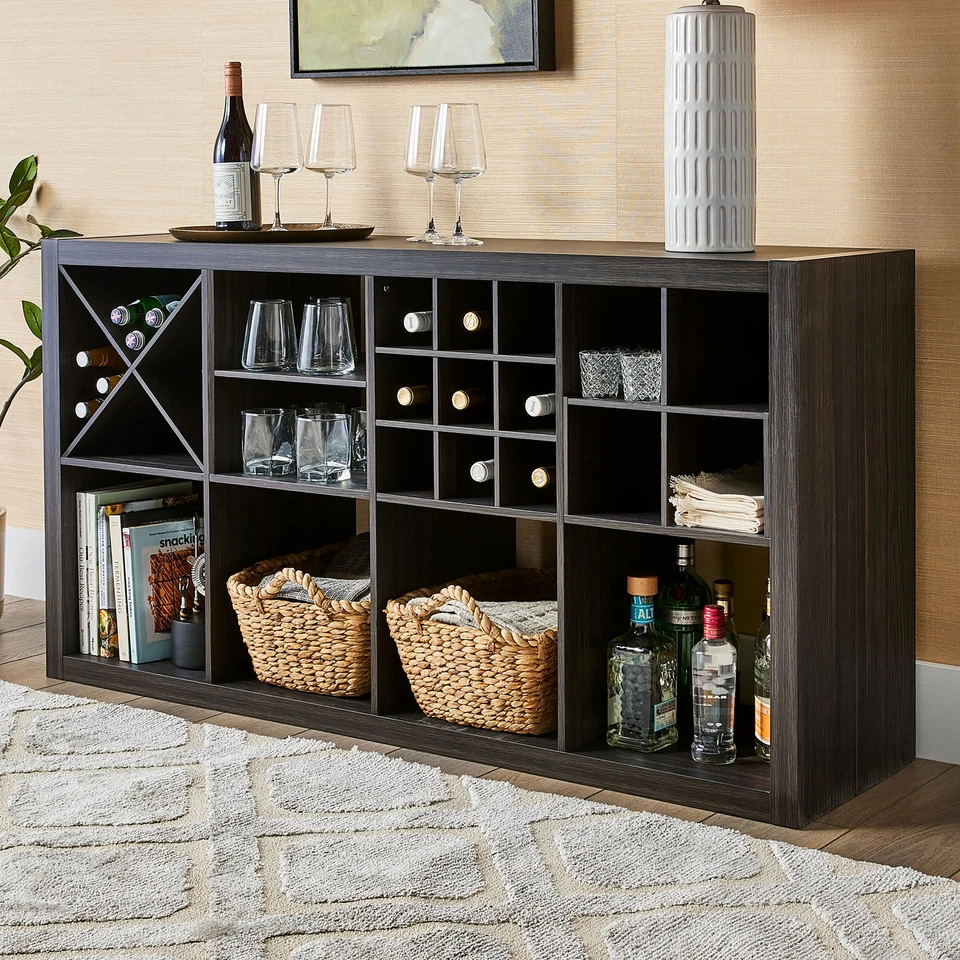Better Homes & Gardens X Shelf Cube Organizer Insert, Tobacco Oak,Contemporary - Image 4 of 4