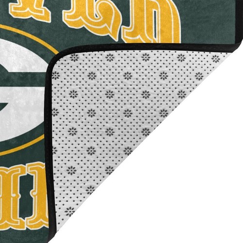Forever Faithful Green Bay Packers Fan Carpet Anti-skid Floor Blanket 36*24in - Picture 5 of 5
