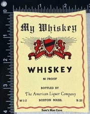 My Whiskey Whiskey Label - MASSACHUSETTS