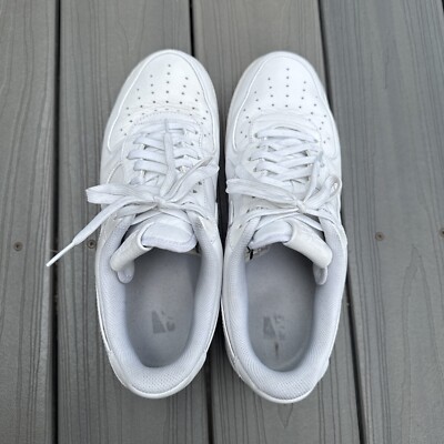 NIKE AIR FORCE 1 '07 PRM 2 WHITE OVERSIZED SWOOSH SZ 11 AT4143-103