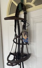 Passier English Bridle Horse Size Brown New, Flash Noseband, Reins, MSRP $319.95