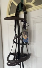 Passier English Bridle Horse Size Brown New, Flash Noseband, Reins, MSRP $319.95
