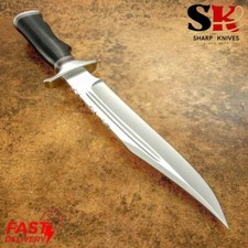CUSTOM BOWIE 17" HAND MADE FORGED STEEL BLADE, COMBAT KNIFE TACTICAL