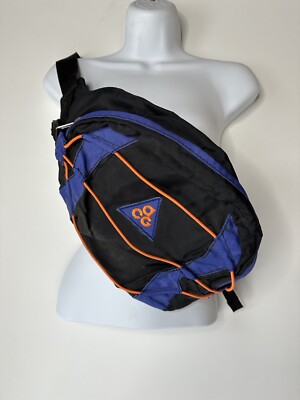 Vintage Nike ACG Waist Pack Large Fanny Crossbody Blue/Black