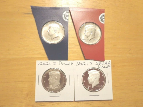 2021 P D S S Silver & Clad Proof Kennedy Half Sealed Mint Cello PDSS