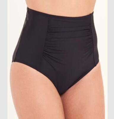 DAMEN HOCHTAILLIERTE BAUMKÖRPERKONTROLLE BADEBEKLEIDUNG BIKINIHOSE UNTERTEILE SCHLÜPFER UK12-22