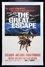 THE GREAT ESCAPE ⚾ CineMasterpieces VINTAGE STEVE MCQUEEN MOVIE POSTER 1963